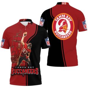 Rob Gronlowski 87 Tampa Bay Buccaneers NFC South Division Champions Super Bowl 2021 Polo Shirt a Beeteeshop PLS3164